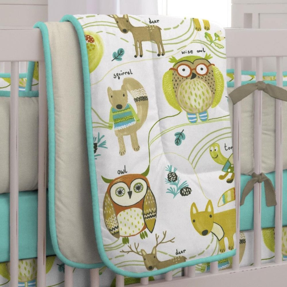 Carousel Designs Baby Crib Comforter ONLY Watercolor Nature Trail
